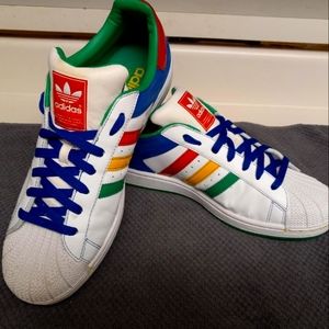 Mens Rather Rainbow 🌈 Adidas Sneakers Rare! Size 12.